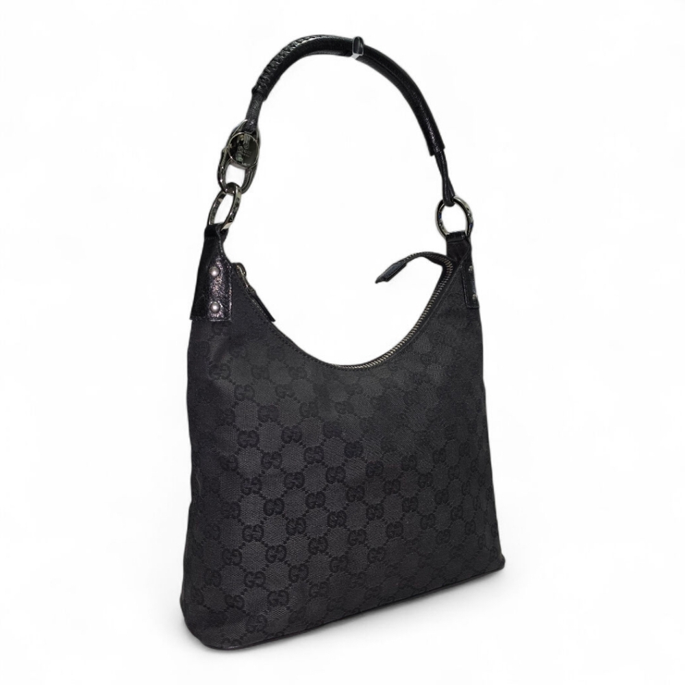 *SOLD* Gucci Dark Gray Monogram Shoulder Bag